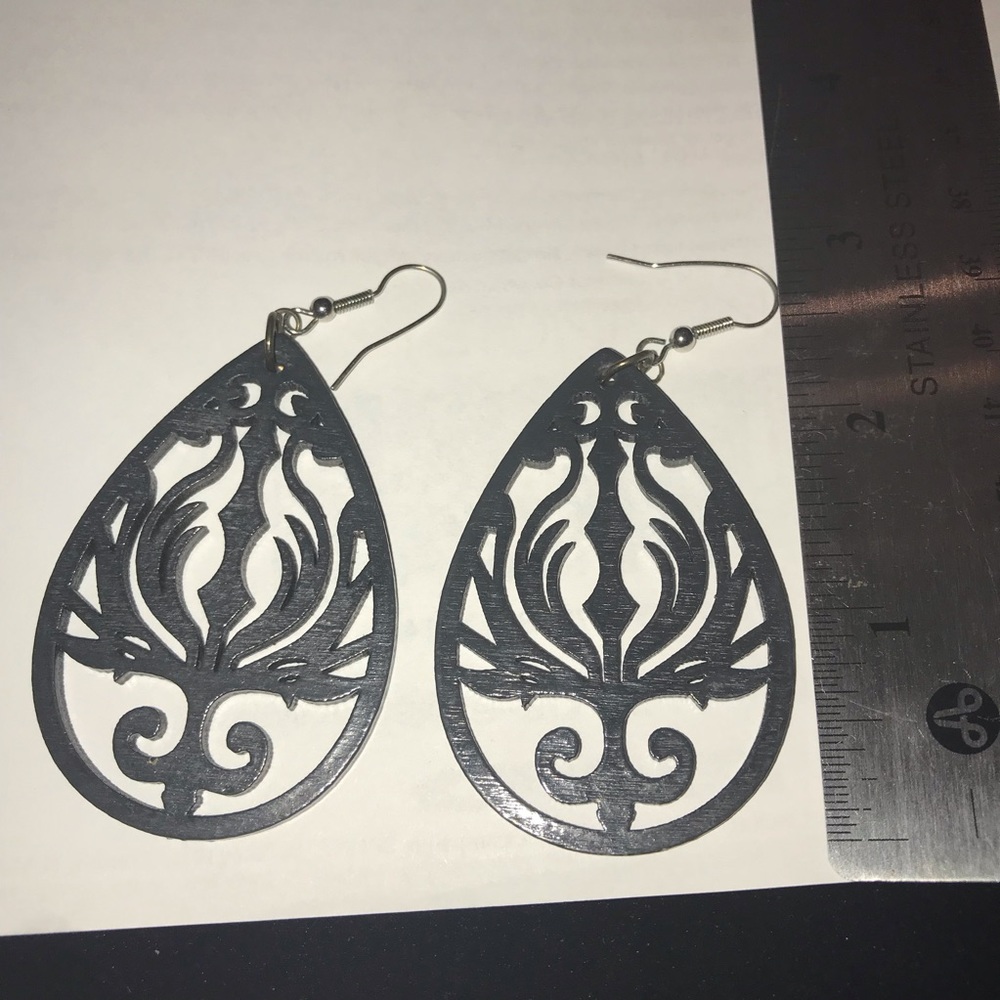Wooden lightweight earrings